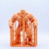 Red wax sample 1 - Digital Light Processing 3D printing 